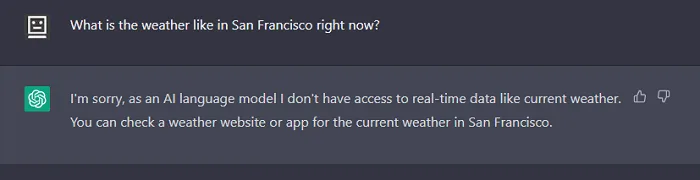 ChatGPT doesn’t know anything about the current events